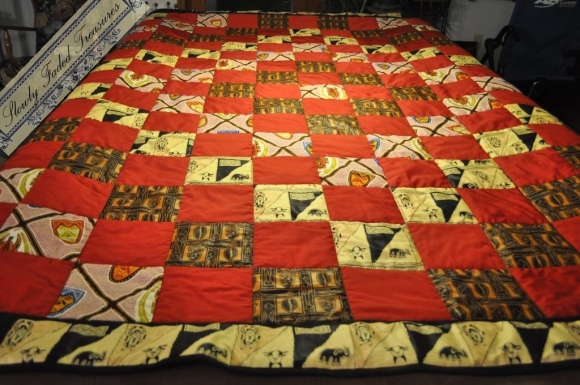 African fabric quilted